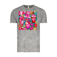 Cloud Rock valentines day with love coffee cups  seamless pattern bbs Vintage Tee - BundleAndBundleShop