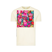 Vintage Arctic valentines day with love coffee cups  seamless pattern bbs Vintage Tee - BundleAndBundleShop