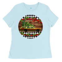 Baby Blue Christmas vacation car Christmas Ladies Tee - Jasminsmagicworld