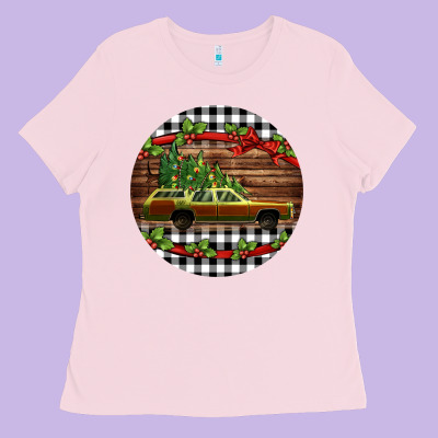 Christmas Vacation Car Christmas Ladies Tee Designed By Jasminsmagicworld