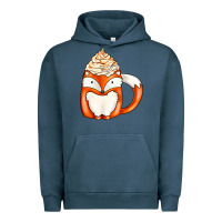 Pigment Midnight Navy coffee cups animal Urban Hoodie - CowhideDigitalArt