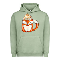 Pigment Oil Green coffee cups animal Urban Hoodie - CowhideDigitalArt