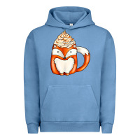 Pigment Pebble Blue coffee cups animal Urban Hoodie - CowhideDigitalArt