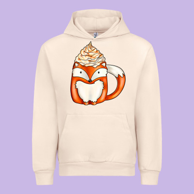 Coffee Cups Animal Urban Hoodie Designed By Cowhidedigitalart