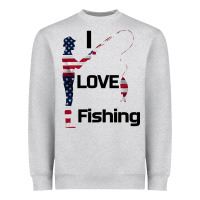 I Love Fishing Heavyweight Sweatshirt | Teevron