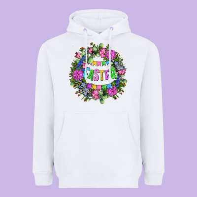 Easter Day Flower Easter Heavyweight Hoodie Designed By Oliviacreatesart