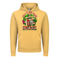 Vintage Mustard Feliz Navidad gnome Vintage Hoodie - NancyCooperArtShop