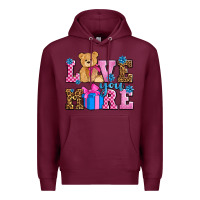 Burgundy love you more olivia Premium Hoodie - OliviaCreatesArt