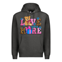 Charcoal Heather love you more olivia Premium Hoodie - OliviaCreatesArt