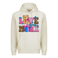 Oatmeal Heather love you more olivia Premium Hoodie - OliviaCreatesArt