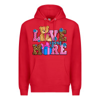 Red love you more olivia Premium Hoodie - OliviaCreatesArt