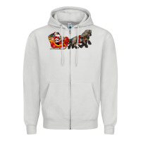 Dove Grey santa riding his sleigh with gifts Zipper Hoodie - CowGirlArtShop