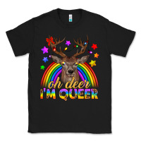 Black LGBTQ+ Oh Deer I'm Queer Classic Tee - BundleAndBundleShop