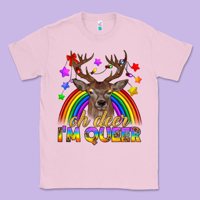Lgbtq+ Oh Deer I'm Queer Classic Tee Designed By Bundleandbundleshop