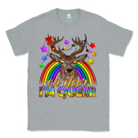 Heather Grey LGBTQ+ Oh Deer I'm Queer Classic Tee - BundleAndBundleShop