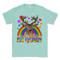 Seafoam LGBTQ+ Oh Deer I'm Queer Classic Tee - BundleAndBundleShop