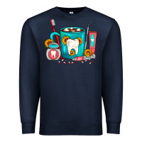 Navy Dentist Coffee Premium Sweatshirt - FaDigitalArtStudio