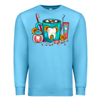 Ocean Blue Dentist Coffee Premium Sweatshirt - FaDigitalArtStudio