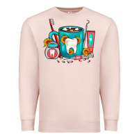 Pale Pink Dentist Coffee Premium Sweatshirt - FaDigitalArtStudio
