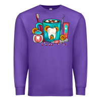 Purple Dentist Coffee Premium Sweatshirt - FaDigitalArtStudio