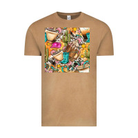 Vintage Camel western cowgirl coffee cup with cowhide seamless pattern bbs Vintage Tee - BundleAndBundleShop