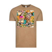 Vintage Coffee western cowgirl coffee cup with cowhide seamless pattern bbs Vintage Tee - BundleAndBundleShop