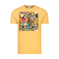 Vintage Mustard western cowgirl coffee cup with cowhide seamless pattern bbs Vintage Tee - BundleAndBundleShop