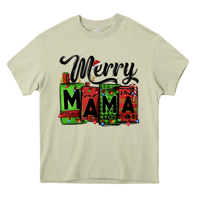 Merry Mama Christmas Heavy Core Tee by Jasminsmagicworld | Teevron
