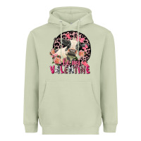 Matcha Be my Valentine Holstein Cow Valentine's Day Heavyweight Hoodie - FaDigitalArtStudio