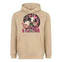 Mushroom Be my Valentine Holstein Cow Valentine's Day Heavyweight Hoodie - FaDigitalArtStudio