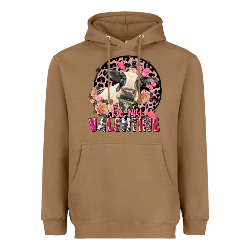 Be My Valentine Holstein Cow Valentine's Day Heavyweight Hoodie by FaDigitalArtStudio | Teevron