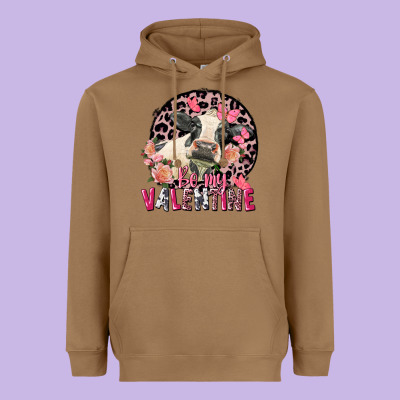 Be My Valentine Holstein Cow Valentine's Day Heavyweight Hoodie Designed By Fadigitalartstudio