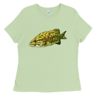 Matcha Smallmouth Bass Fish Illustrations Ladies Tee - LillyAllenDesigns
