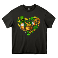 Asphalt St Patricks heart Heavy Core Tee - AdoDesignShop