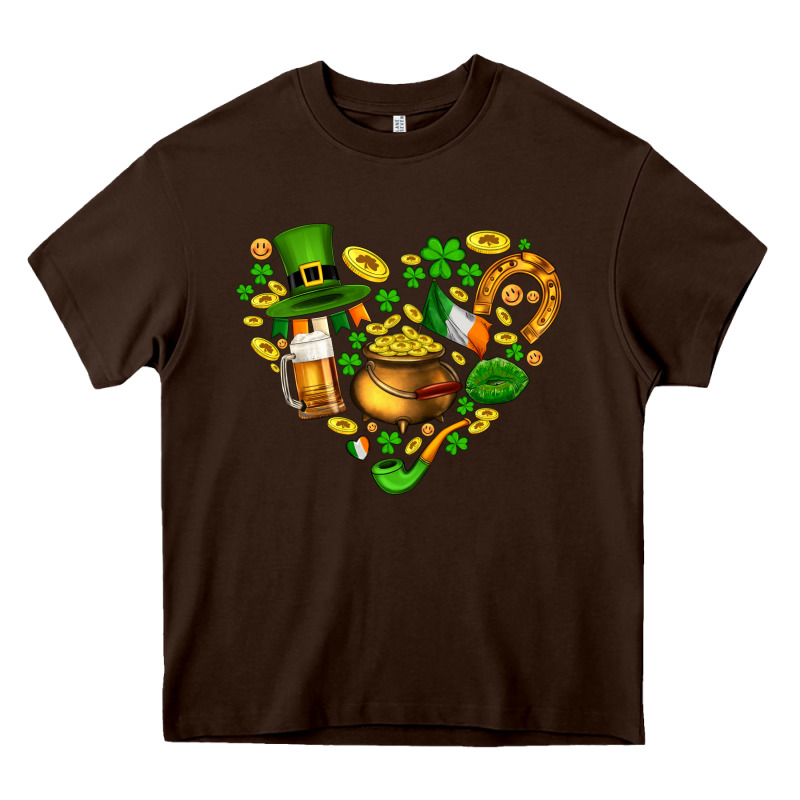 St Patricks Heart Heavy Core Tee by AdoDesignShop | Teevron