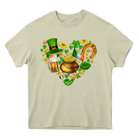 Mossy St Patricks heart Heavy Core Tee - AdoDesignShop