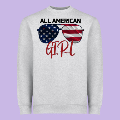 All American Girl Heavyweight Sweatshirt Designed By Bettercallsaul