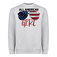 Heather Grey All American Girl Heavyweight Sweatshirt - Bettercallsaul