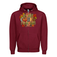 Burgundy oh my gourd i love fall Zipper Hoodie - CowGirlArtShop