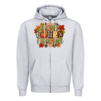 Heather Grey oh my gourd i love fall Zipper Hoodie - CowGirlArtShop