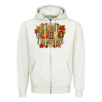 Oatmeal Heather oh my gourd i love fall Zipper Hoodie - CowGirlArtShop