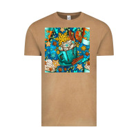 Vintage Camel winter coffee cups and snow with plaid seamless pattern bbs Vintage Tee - BundleAndBundleShop