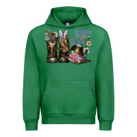 Emerald Happy Easter Urban Hoodie - CowhideDigitalArt