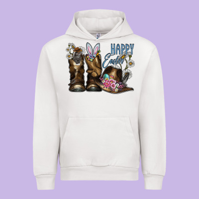 Happy Easter Urban Hoodie Designed By Cowhidedigitalart