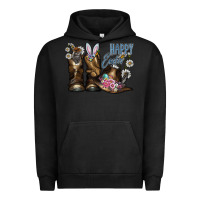 Pigment Black Happy Easter Urban Hoodie - CowhideDigitalArt