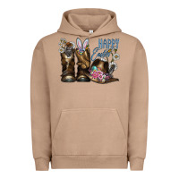 Pigment Burro Happy Easter Urban Hoodie - CowhideDigitalArt