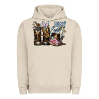 Pigment French Oak Happy Easter Urban Hoodie - CowhideDigitalArt