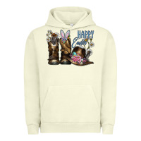Pigment Pistachio Happy Easter Urban Hoodie - CowhideDigitalArt