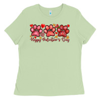 Matcha happy valentines day paws Ladies Tee - NancyCooperArtShop