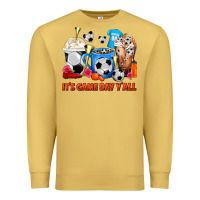 Antique Gold It's Game Day Y'all Soccer Coffee Cups Premium Sweatshirt - FaDigitalArtStudio